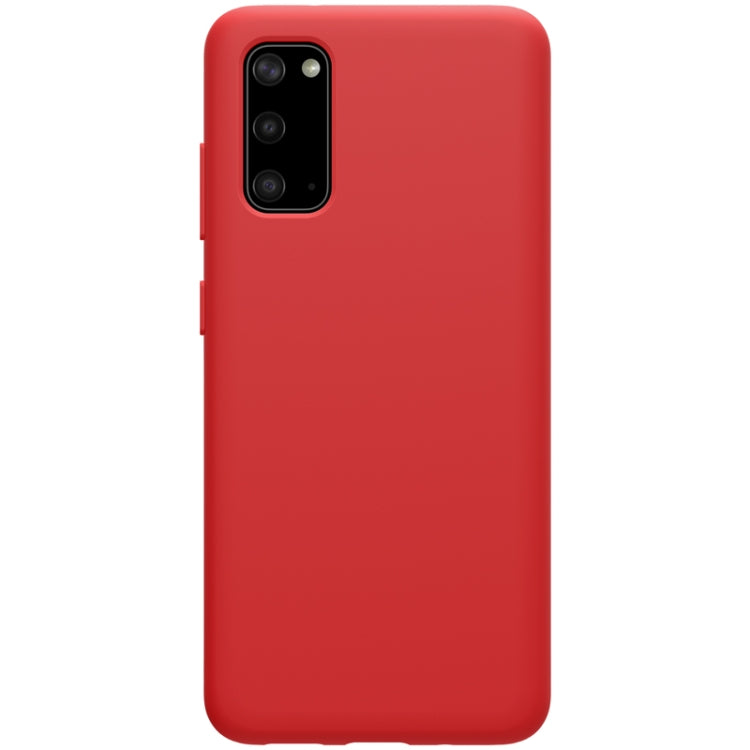 For Galaxy S20 / Galaxy S20 5G NILLKIN Feeling Series Liquid Silicone Anti-fall Mobile Phone Protective Case(Red) - Galaxy Phone Cases by NILLKIN | Online Shopping UK | buy2fix