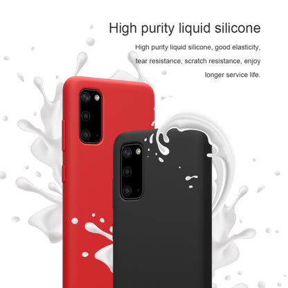 For Galaxy S20 / Galaxy S20 5G NILLKIN Feeling Series Liquid Silicone Anti-fall Mobile Phone Protective Case(Red) - Galaxy Phone Cases by NILLKIN | Online Shopping UK | buy2fix