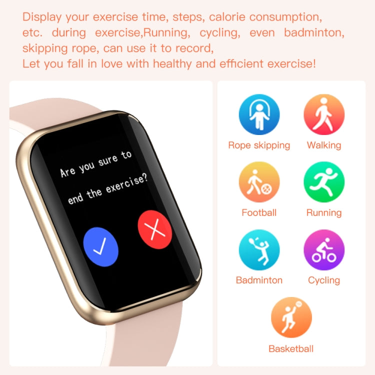 GX08 1.69 Inch Square Screen Smart Watch Supports Heart Rate Detection, Blood Pressure Detection, Blood Oxygen Detection(Blue) - Smart Wear by buy2fix | Online Shopping UK | buy2fix