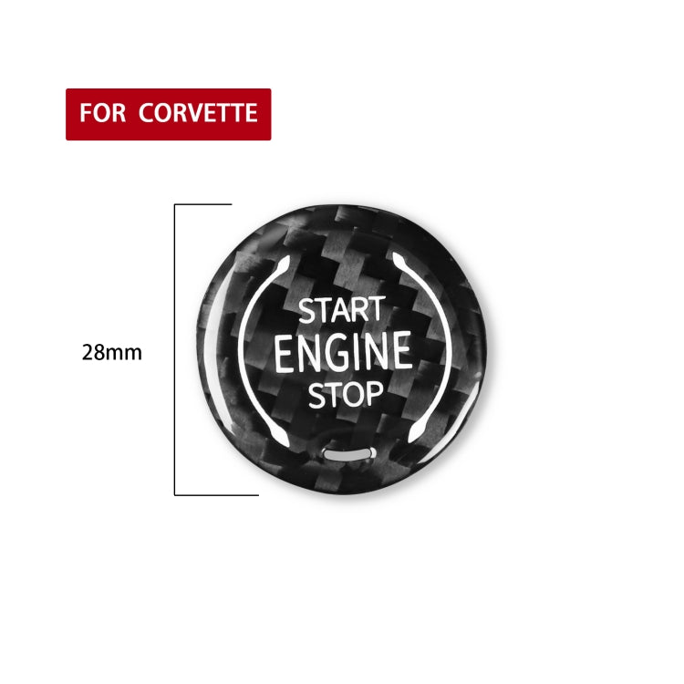 Car Carbon Fiber Engine Start Stop Ignition Button for Chevrolet Corvette C8 2020-2021(Black) - In Car by buy2fix | Online Shopping UK | buy2fix