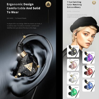 QKZ SK8 3.5mm Sports In-ear Dynamic HIFI Monitor Earphone with Mic(Black) - In Ear Wired Earphone by QKZ | Online Shopping UK | buy2fix