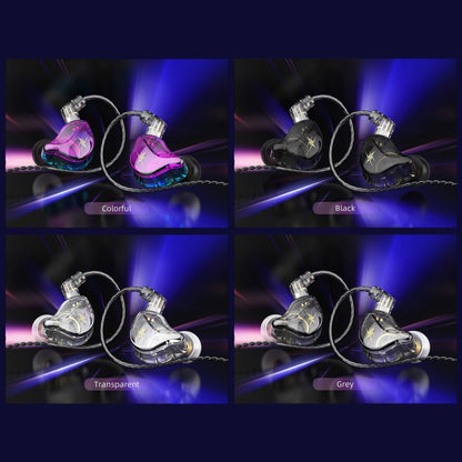 QKZ ZXT Sports In-ear Wired Control Plug HIFI Stereo Stage Monitor Earphone, Style:Standard Version(Transparent Grey) - In Ear Wired Earphone by QKZ | Online Shopping UK | buy2fix