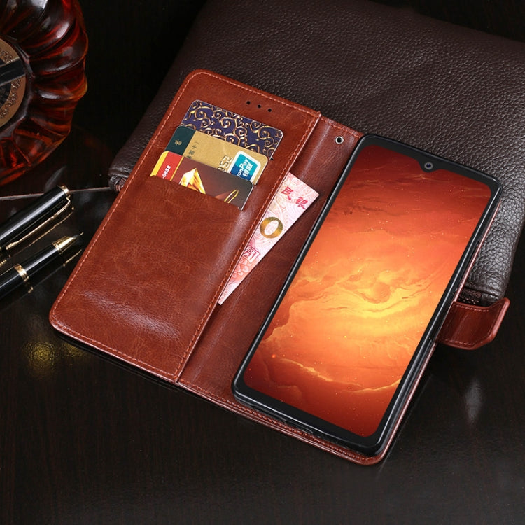 For Blackview BV9800 Pro idewei Crazy Horse Texture Horizontal Flip Leather Case with Holder & Card Slots & Wallet(Black) - Mobile Accessories by idewei | Online Shopping UK | buy2fix