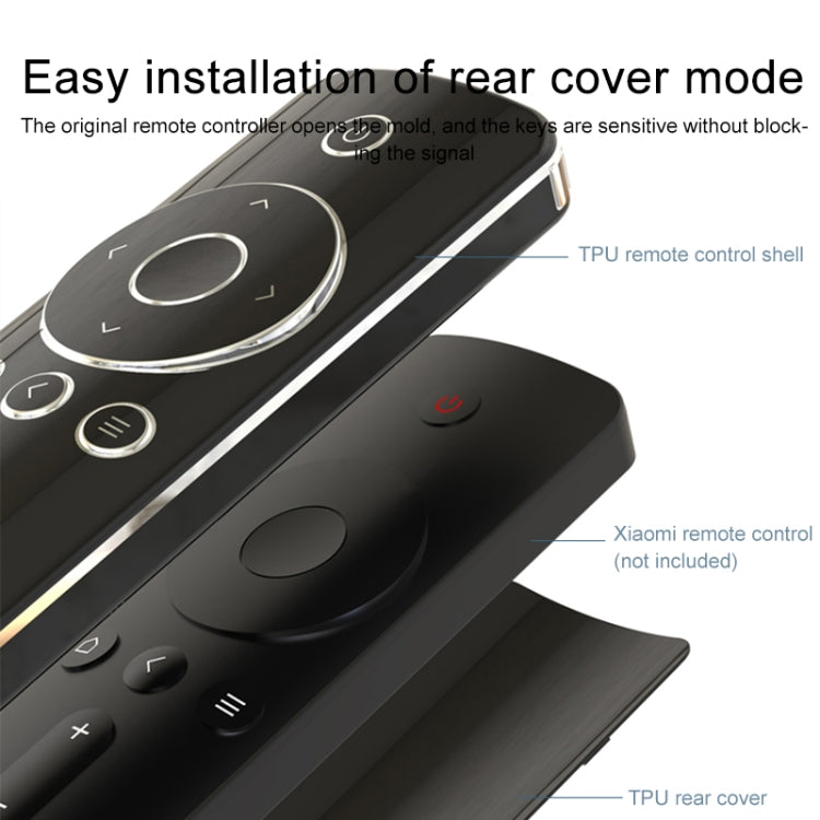 Remote Control TPU Protective Case For Xiaomi Redmi Single Button 4S / 4 / 3 / 1(Black) - Consumer Electronics by buy2fix | Online Shopping UK | buy2fix