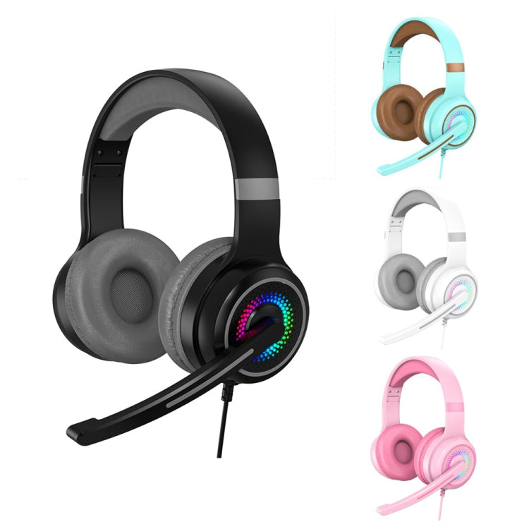 Y20 LED Bass Stereo PC Wired Gaming Headset with Microphone(Pink) - Multimedia Headset by buy2fix | Online Shopping UK | buy2fix