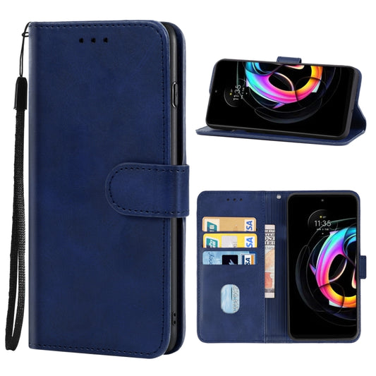 For Motorola Edge 30 Neo Leather Phone Case(Blue) - Motorola Cases by buy2fix | Online Shopping UK | buy2fix