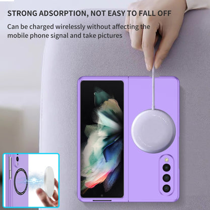 For Samsung Galaxy Z Fold3 5G Magsafe Magnetic Folding PC Phone Case(Purple) - Galaxy Phone Cases by buy2fix | Online Shopping UK | buy2fix