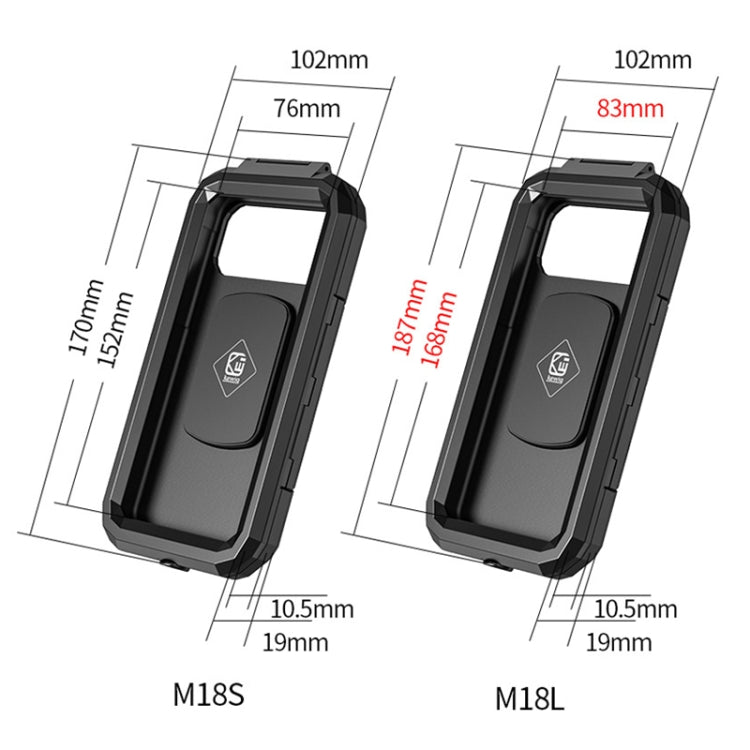 M18L-A1 Motorcycle / Bicycle Handlebar Wireless Charging Waterproof Box Mobile Phone Holder - In Car by buy2fix | Online Shopping UK | buy2fix