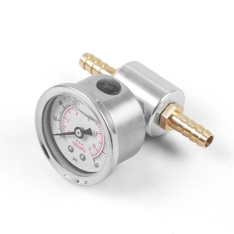 Universal Car 1/8 NPT 0-160 psi Fuel Pressure Gauge with Adaptor - In Car by buy2fix | Online Shopping UK | buy2fix