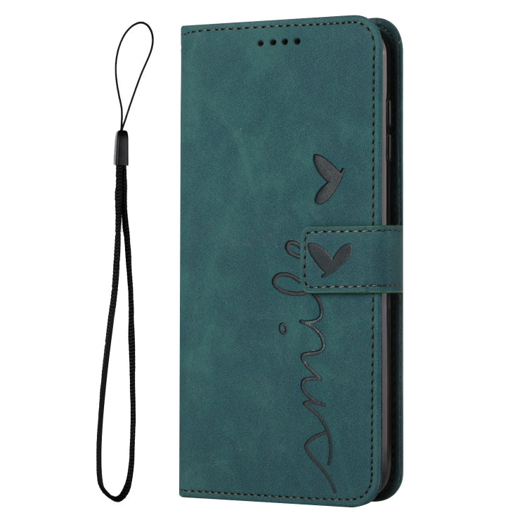 For Xiaomi 12T/12T Pro/Redmi K50 Ultra Skin Feel Heart Pattern Leather Phone Case(Green) - Xiaomi Cases by buy2fix | Online Shopping UK | buy2fix