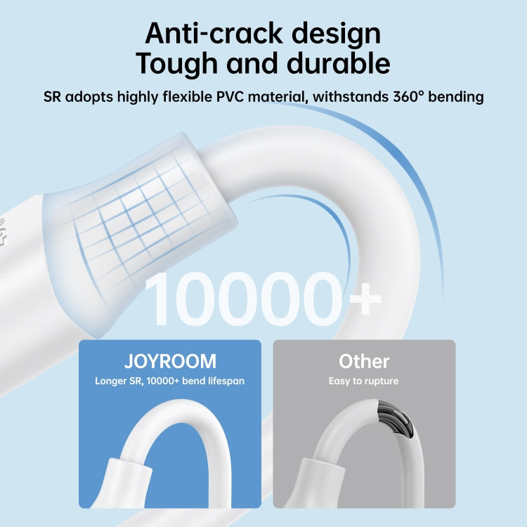 JOYROOM S-UL012A9 2.4A USB to 8 Pin Fast Charging Data Cable, Length:1m(White) - Normal Style Cable by JOYROOM | Online Shopping UK | buy2fix