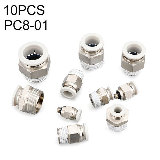 PC8-01 LAIZE 10pcs PC Straight Pneumatic Quick Fitting Connector - Interface Series by LAIZE | Online Shopping UK | buy2fix