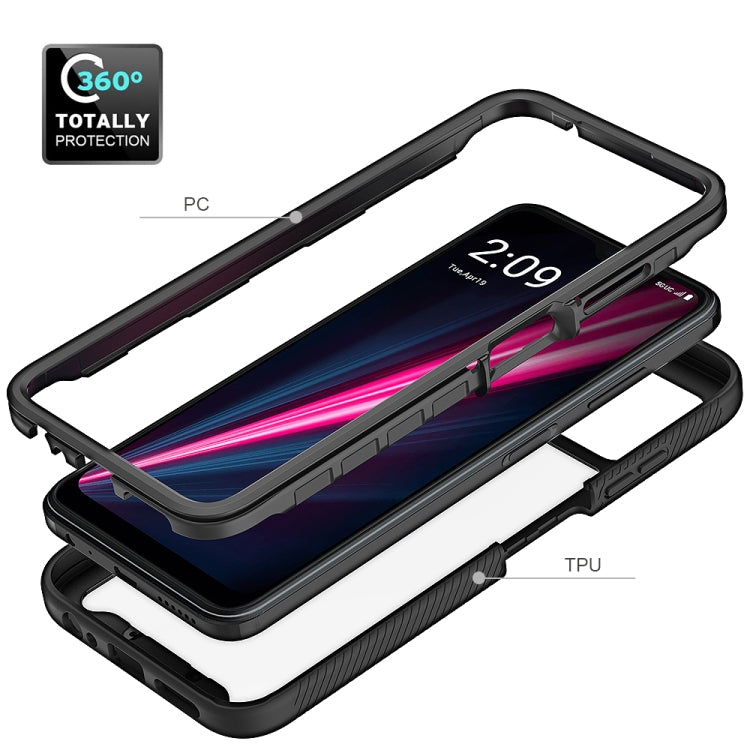 For T-Moblie Revvl 6 Pro 5G Starry Sky Solid Color Shockproof TPU Clear PC Phone Case(Dark Blue) - More Brand by buy2fix | Online Shopping UK | buy2fix