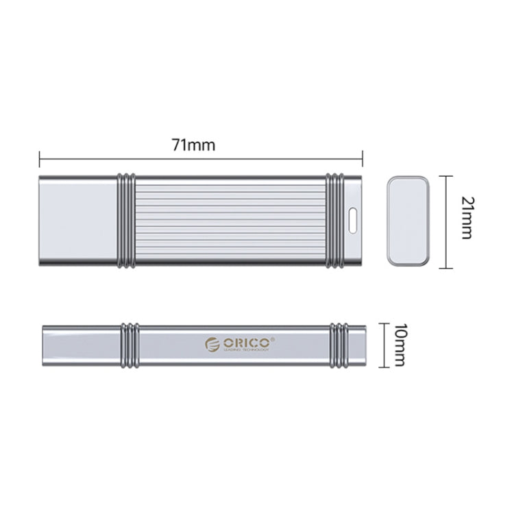 ORICO 32GB Type-C USB3.2 Gen1 USB Flash Drive, Read 260MB/s, Write 50MB/s (Silver) - USB Flash Drives by ORICO | Online Shopping UK | buy2fix