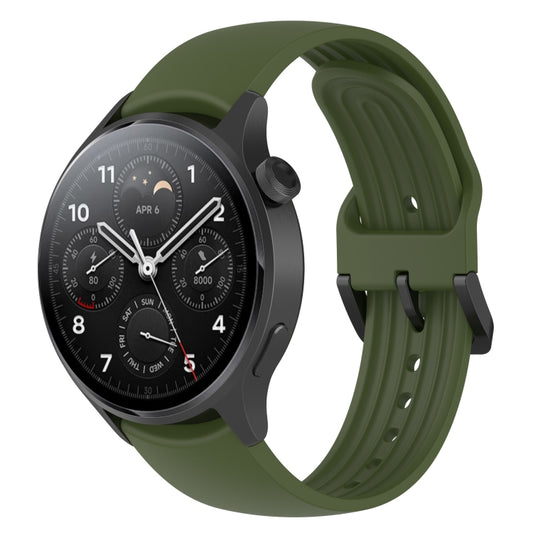 For Xiaomi Watch S1 Pro Silicone Watch Band(Army Green) - Watch Bands by buy2fix | Online Shopping UK | buy2fix