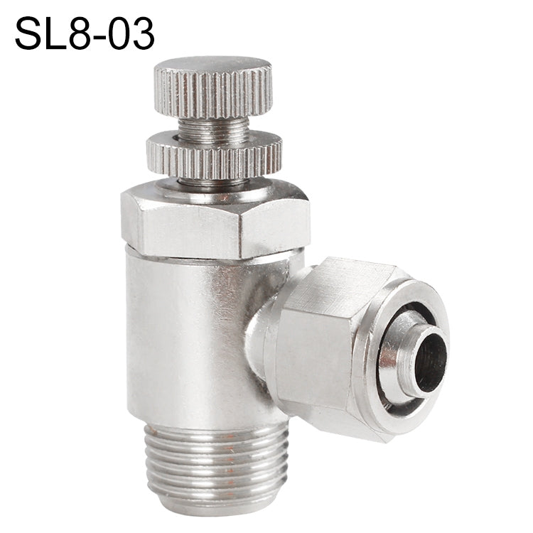 SL8-03 LAIZE Nickel Plated Copper Trachea Quick Fitting Throttle Valve Lock Female Connector -  by LAIZE | Online Shopping UK | buy2fix