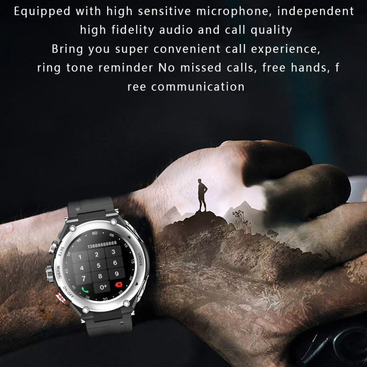 T92 1.28 inch IPS Touch Screen 2 in 1 Bluetooth Headset Smart Watch, Support Heart Rate Monitoring/Bluetooth Music(Silver) - Smart Wear by buy2fix | Online Shopping UK | buy2fix