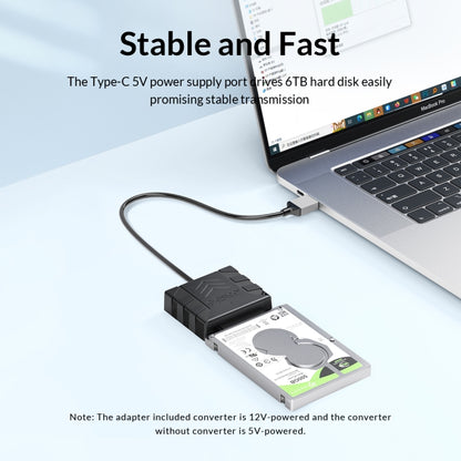 ORICO UTS1 Type-C / USB-C USB 3.0 2.5-inch SATA HDD Adapter with 12V 2A Power Adapter, Cable Length:0.3m(US Plug) - USB to IDE / SATA by ORICO | Online Shopping UK | buy2fix