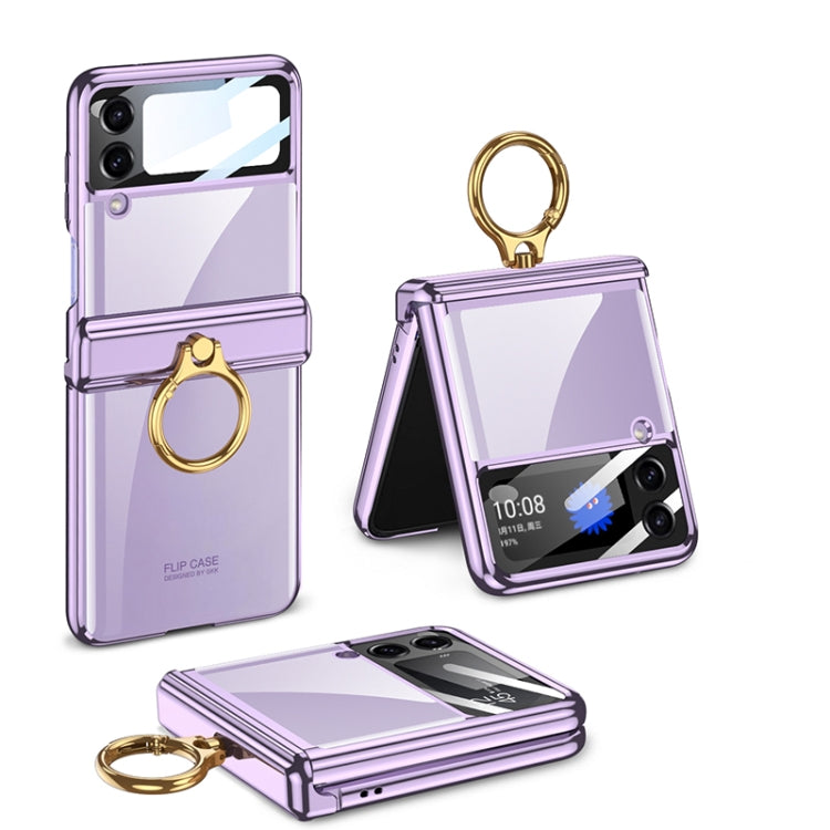 For Samsung Galaxy Z Flip4 GKK Magnetic Folding Phantom Rotary Phone Case with Ring Holder(Purple) - Galaxy Z Flip4 5G Cases by GKK | Online Shopping UK | buy2fix