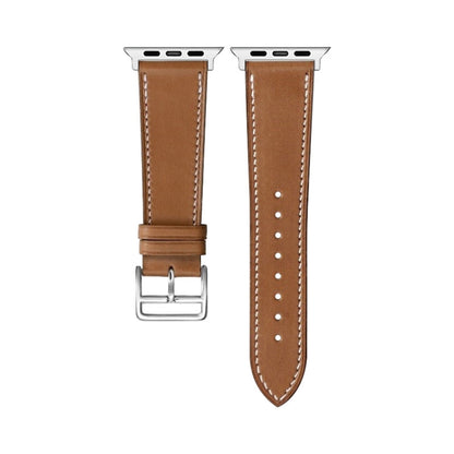 For Apple Watch SE 2022 44mm imak PG1 Series Leather Watch Band(Brown) - Watch Bands by buy2fix | Online Shopping UK | buy2fix