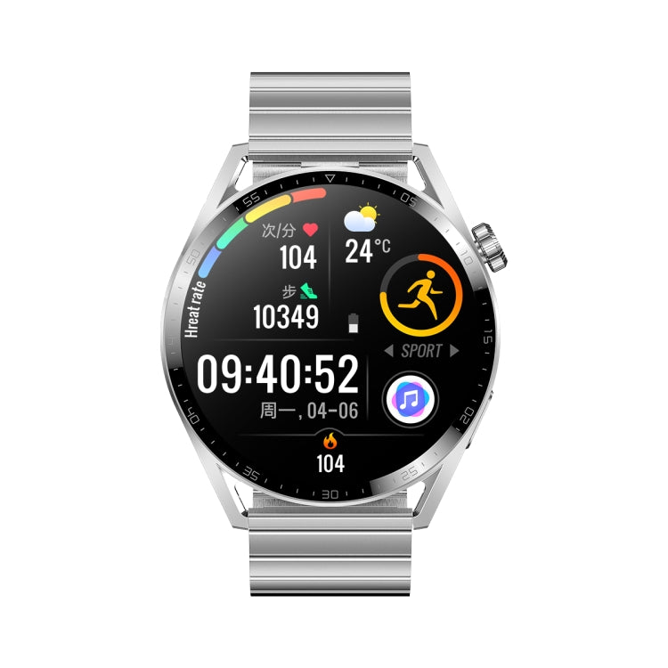Ochstin 5HK3 Plus 1.36 inch Round Screen Bluetooth Smart Watch, Strap:Stainless Steel(Silver) - Smart Wear by OCHSTIN | Online Shopping UK | buy2fix
