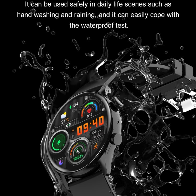 Ochstin 5HK8 Pro 1.36 inch Round Screen Blood Oxygen Blood Pressure Monitoring Bluetooth Smart Watch, Strap:Silicone(Silver) - Smart Wear by OCHSTIN | Online Shopping UK | buy2fix