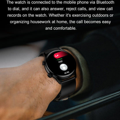 Ochstin 5HK8 Pro 1.36 inch Round Screen Blood Oxygen Blood Pressure Monitoring Bluetooth Smart Watch, Strap:Silicone(Silver) - Smart Wear by OCHSTIN | Online Shopping UK | buy2fix