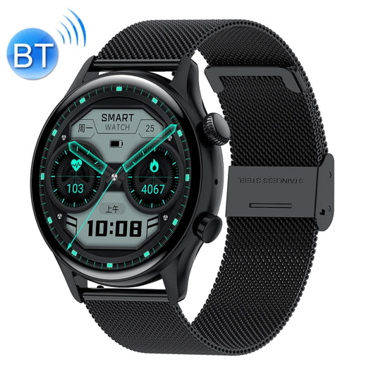 Ochstin 5HK8 Pro 1.36 inch Round Screen Blood Oxygen Blood Pressure Monitoring Bluetooth Smart Watch, Strap:Steel(Black) - Smart Wear by OCHSTIN | Online Shopping UK | buy2fix