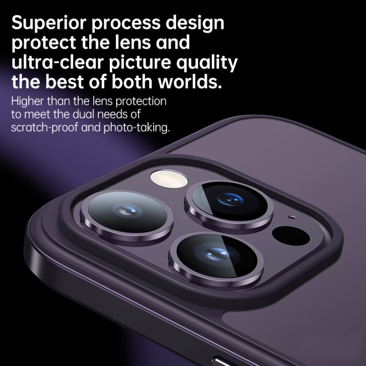 For iPhone 14 Pro Max SULADA Metal Frame + Nano Glass + TPU Phone Case(Dark Purple) - iPhone 14 Pro Max Cases by SULADA | Online Shopping UK | buy2fix