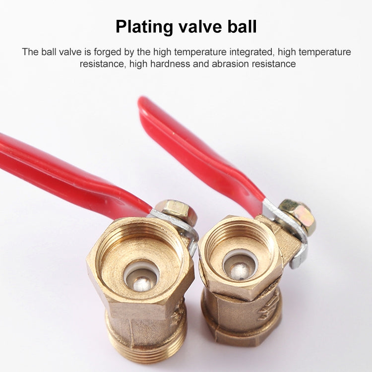 LAIZE Pneumatic Hose Connector Copper Ball Valve, Specification:Inside 2-Barb 10mm -  by LAIZE | Online Shopping UK | buy2fix