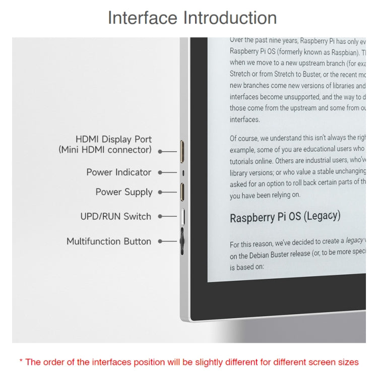 Waveshare 10.3 inch E-Paper Monitor External E-Paper Screen for MAC / Windows PC(UK Plug) - Consumer Electronics by WAVESHARE | Online Shopping UK | buy2fix