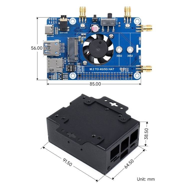 Waveshare SIM8262E-M2/SIM8202G-M2 5G HAT Multi-band For Raspberry Pi - Mini PC Accessories by WAVESHARE | Online Shopping UK | buy2fix