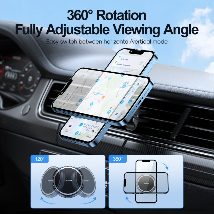 JOYROOM JR-ZS313 Magnetic Ring Car Air Vent Phone Mount(Space Grey) - In Car by JOYROOM | Online Shopping UK | buy2fix