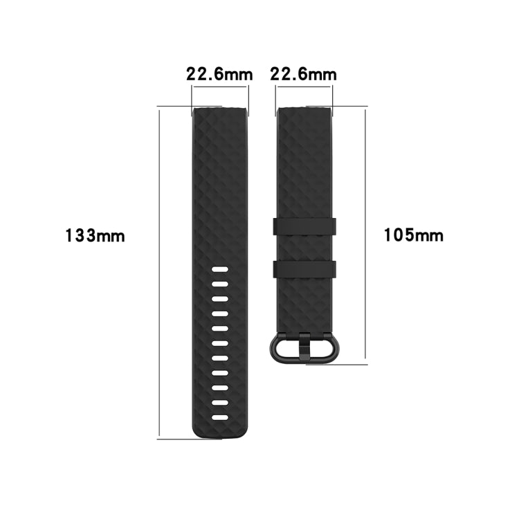 Color Buckle TPU Wrist Strap Watch Band for Fitbit Charge 4 / Charge 3 / Charge 3 SE, Size: L(Rose Gold) - Smart Wear by buy2fix | Online Shopping UK | buy2fix