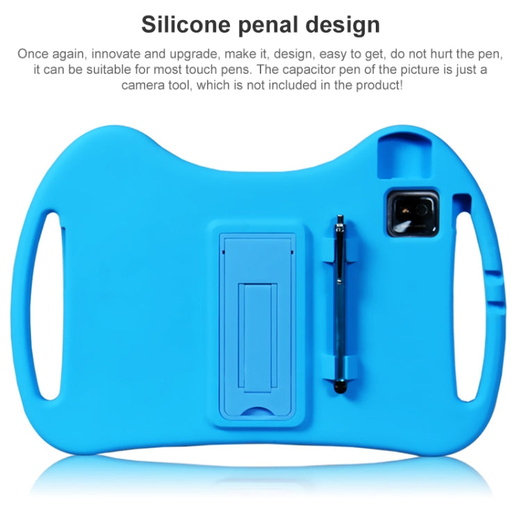 For TCL Tab 10 5G Cartoon Silicone Shockproof Protective Tablet Case with Stand & Pen Slot(Blue) - Others by buy2fix | Online Shopping UK | buy2fix