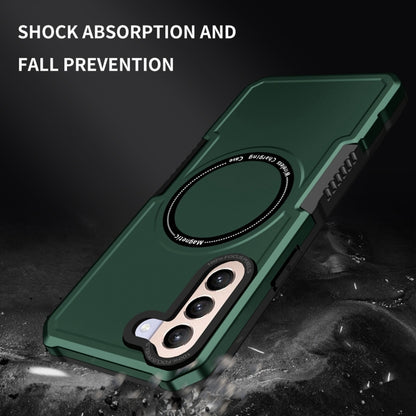 For Samsung Galaxy S21+ 5G MagSafe Shockproof Armor Phone Case(Dark Green) - Galaxy S21+ 5G Cases by buy2fix | Online Shopping UK | buy2fix