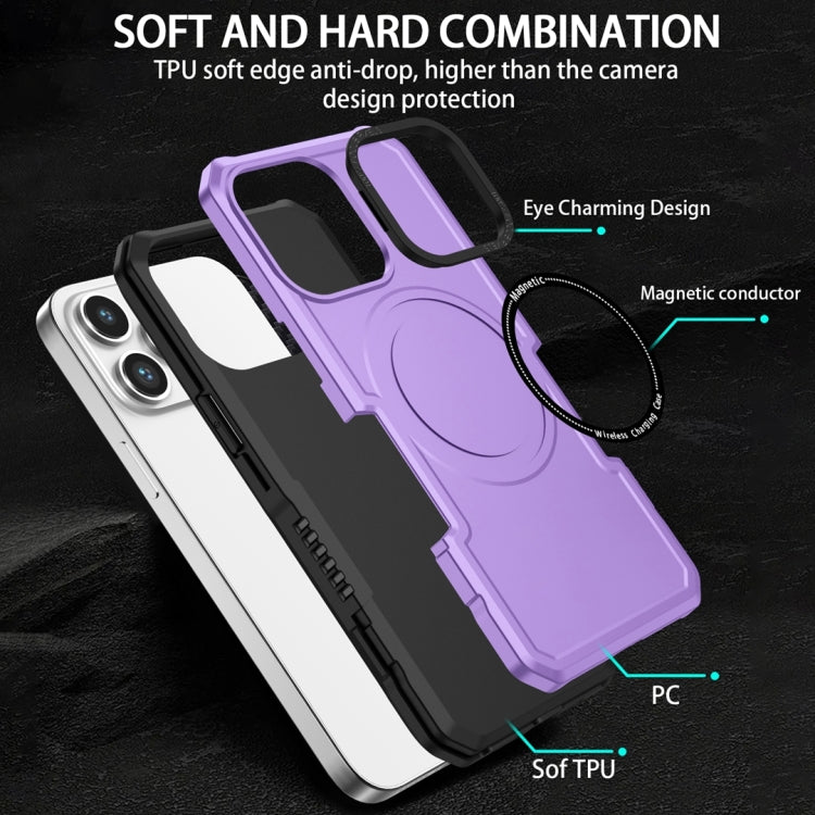 For Samsung Galaxy S22+ 5G MagSafe Shockproof Armor Phone Case(Purple) - Galaxy S22+ 5G Cases by buy2fix | Online Shopping UK | buy2fix