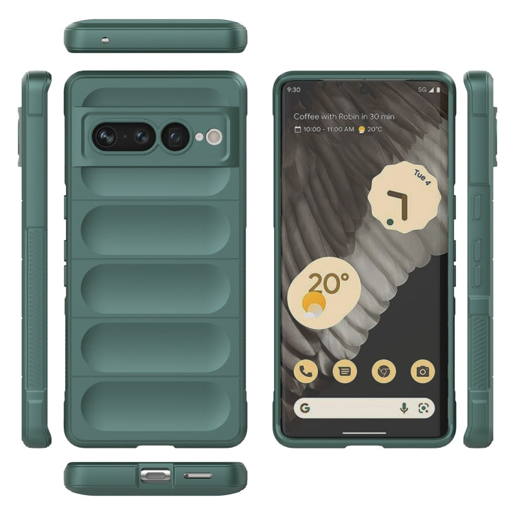 For Google Pixel 7 Pro Magic Shield TPU + Flannel Phone Case(Purple) - Google Cases by buy2fix | Online Shopping UK | buy2fix