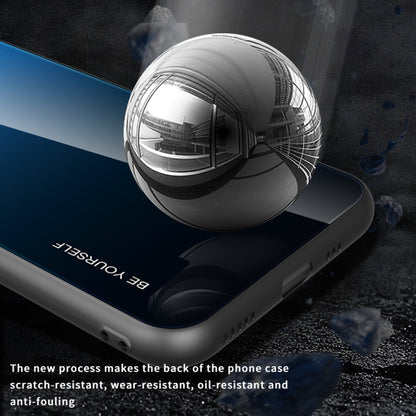 For Xiaomi 13 Pro Gradient Color Glass Phone Case(Blue Black) - 13 Pro Cases by buy2fix | Online Shopping UK | buy2fix