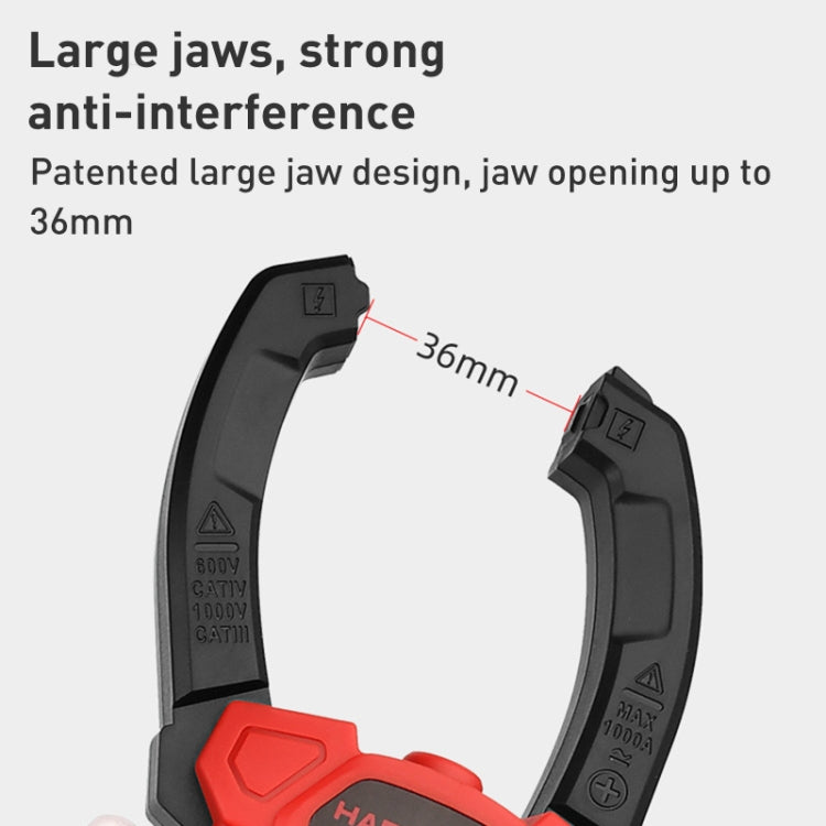 HABOTEST HT208D 1000A Digital Clamp Multi-Function Burn-proof Universal Meter - Digital Multimeter by HABOTEST | Online Shopping UK | buy2fix