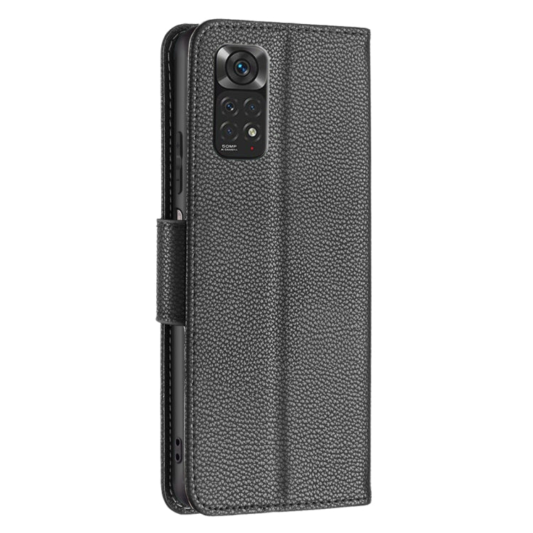 For Xiaomi Redmi Note 12S 4G / Note 11 Litchi Texture Pure Color Leather Phone Case(Black) - Xiaomi Cases by buy2fix | Online Shopping UK | buy2fix