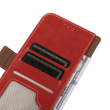 For OnePlus Nord CE 3 Lite Crazy Horse Top Layer Cowhide RFID Leather Phone Case(Red) - OnePlus Cases by buy2fix | Online Shopping UK | buy2fix