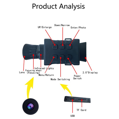 NV3000 Outdoor Hunting 4K HD Monocular Digital Night Vision Device(Black) - Monocular Binoculars by buy2fix | Online Shopping UK | buy2fix