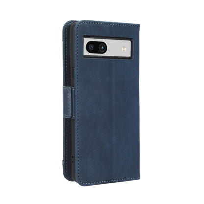 For Google Pixel 7a Skin Feel Calf Texture Card Slots Leather Phone Case(Blue) - Google Cases by buy2fix | Online Shopping UK | buy2fix