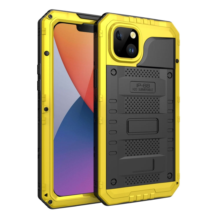 For iPhone 14 Plus RedPepper Wolf 360 Full Body Rugged Life Waterproof Phone Case(Yellow) - iPhone 14 Plus Cases by RedPepper | Online Shopping UK | buy2fix