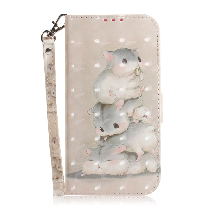 For Xiaomi Redmi Note 12 5G 3D Colored Horizontal Flip Leather Phone Case(Squirrels) - Note 12 Cases by buy2fix | Online Shopping UK | buy2fix