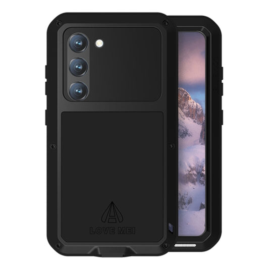 For Samsung Galaxy S23 5G LOVE MEI Metal Shockproof Life Waterproof Dustproof Phone Case(Black) - Galaxy S23 5G Cases by LOVE MEI | Online Shopping UK | buy2fix