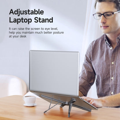 DUX DUCIS Foldable X-shaped Aluminum Laptop Stand(Lead Color) - MacBook Holder by DUX DUCIS | Online Shopping UK | buy2fix