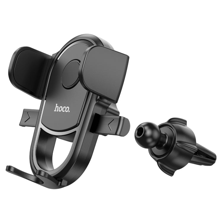 hoco H6 One-button Air Outlet Car Holder(Black) - In Car by hoco | Online Shopping UK | buy2fix