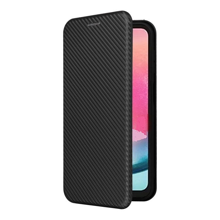 For Samsung Galaxy A24 4G Carbon Fiber Texture Flip Leather Phone Case(Black) - Galaxy Phone Cases by buy2fix | Online Shopping UK | buy2fix